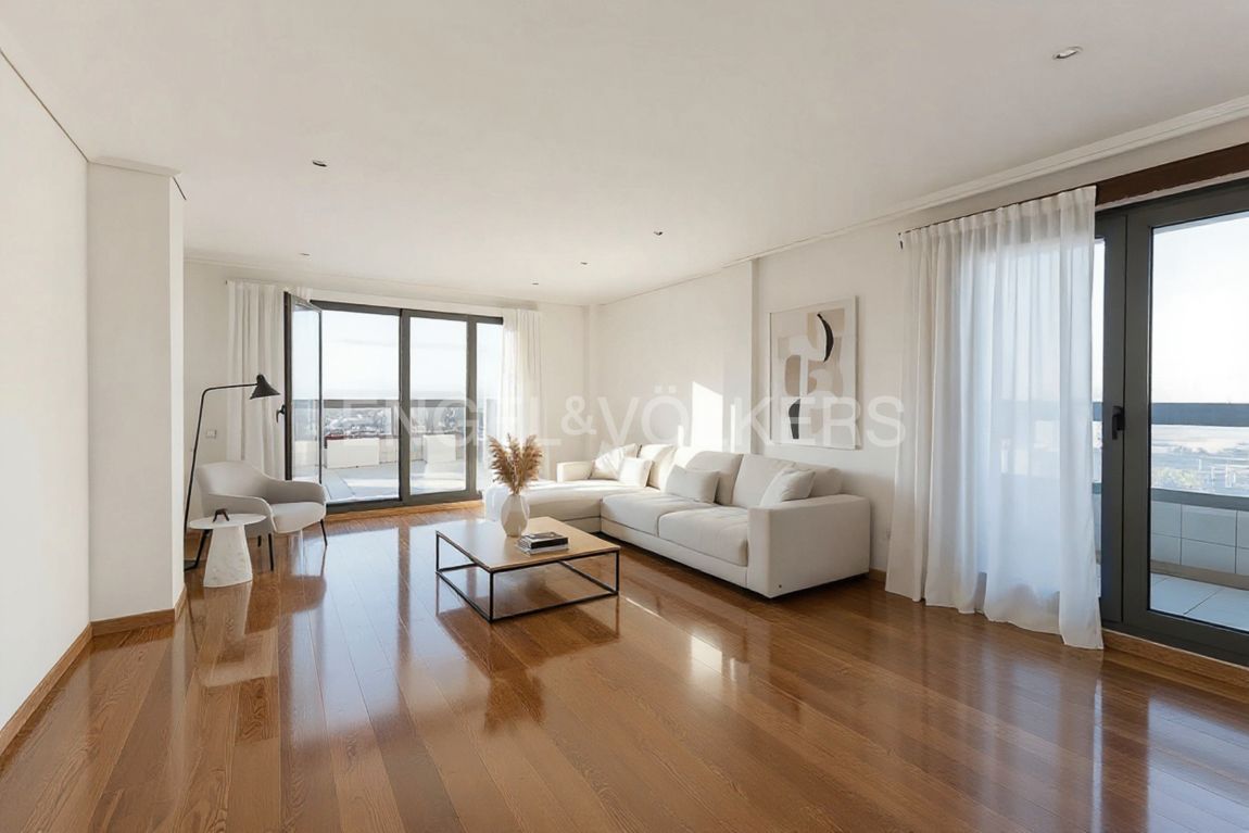 Sala de estar de Ático en venta en  Valencia Capital con Aire acondicionado, Calefacción y Terraza