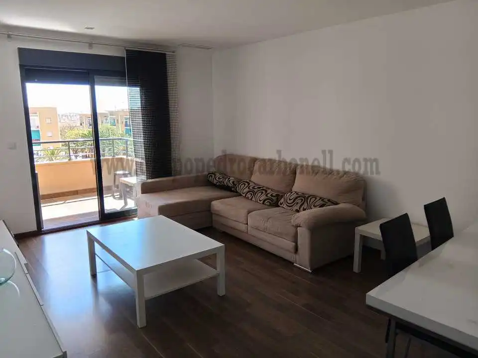 Sala d'estar de Pis en venda en Elche / Elx amb Aire condicionat, Terrassa i Moblat