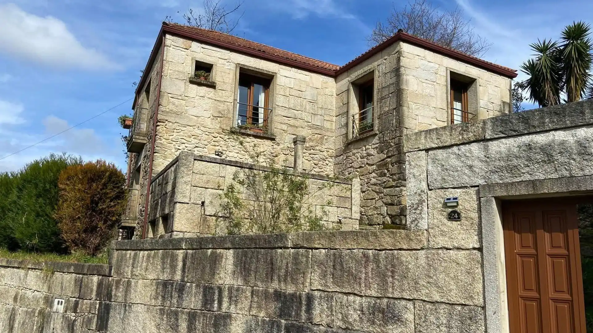 Exterior view of Houses for sale in Meaño  with Private garden