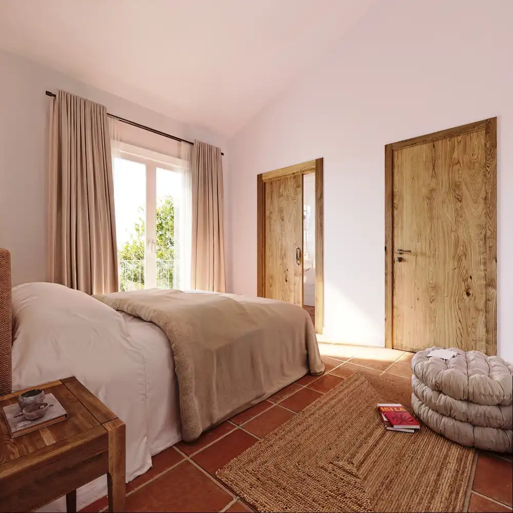 Dormitori de Casa o xalet en venda en Higuera de la Sierra amb Terrassa i Piscina comunitària
