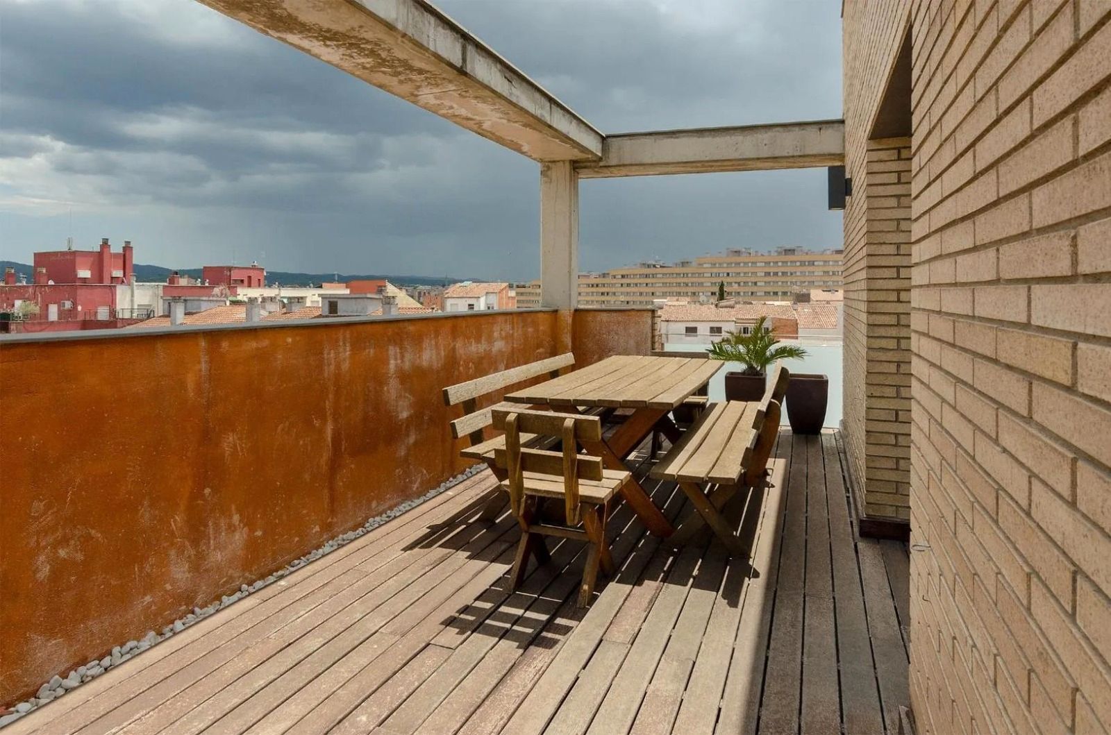 Terrace of Attic for sale in Girona Capital  with Air Conditioner, Heating and Parquet flooring