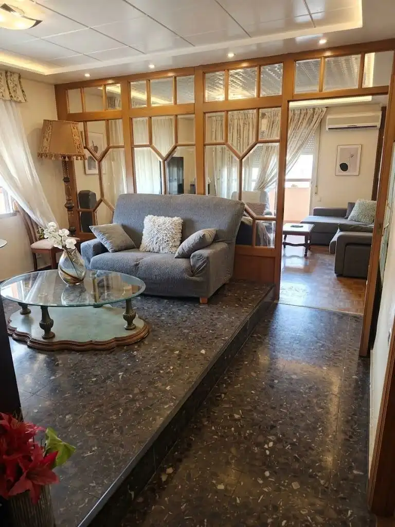 Living room of Flat for sale in Benetússer  with Air Conditioner and Balcony