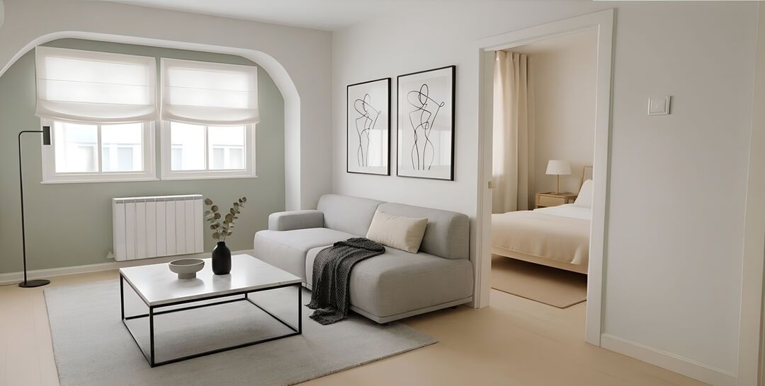 Living room of Flat for sale in  Madrid Capital  with Air Conditioner and Heating