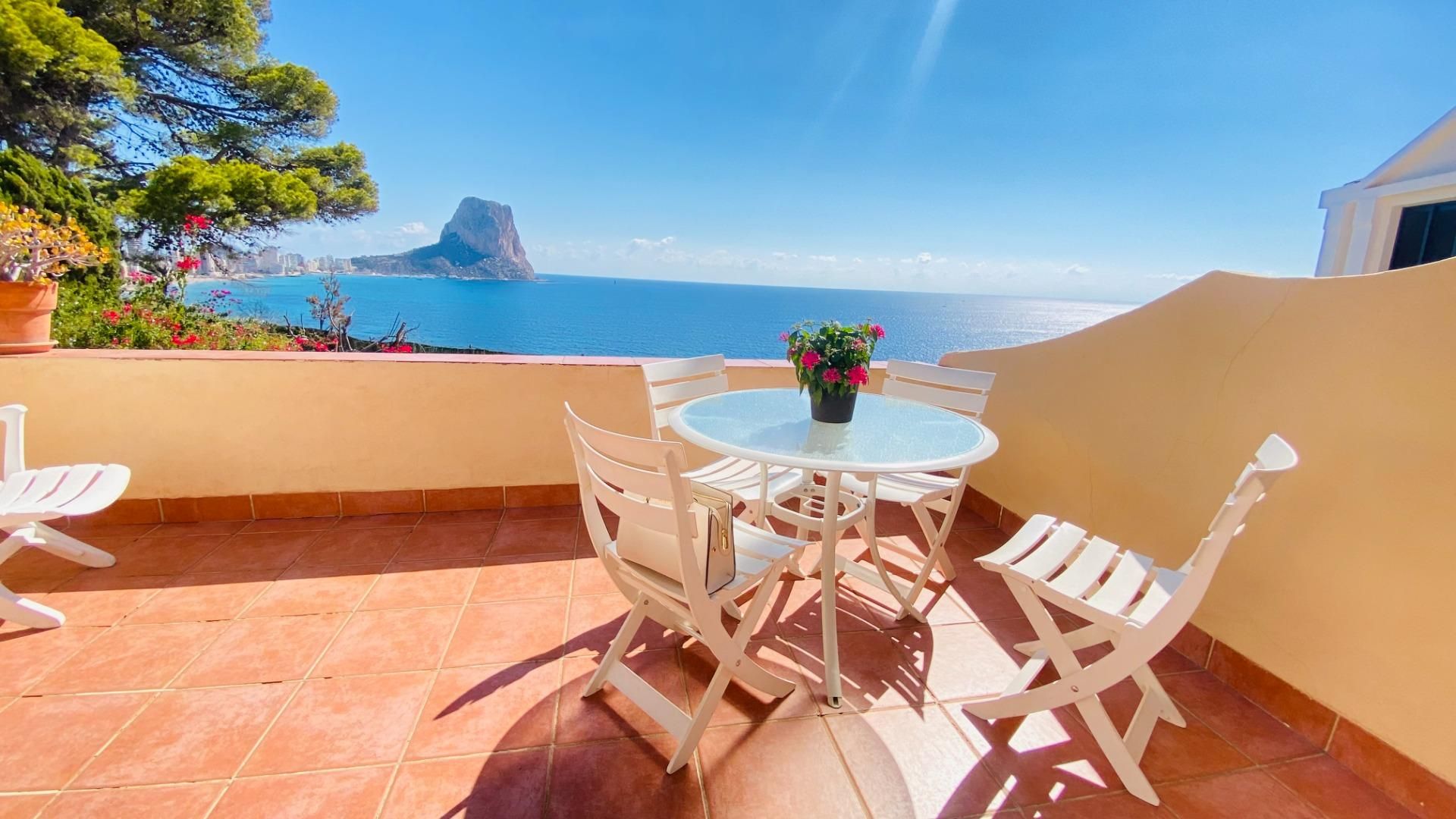 Terrace of Duplex for sale in Calpe / Calp  with Air Conditioner, Heating and Private garden