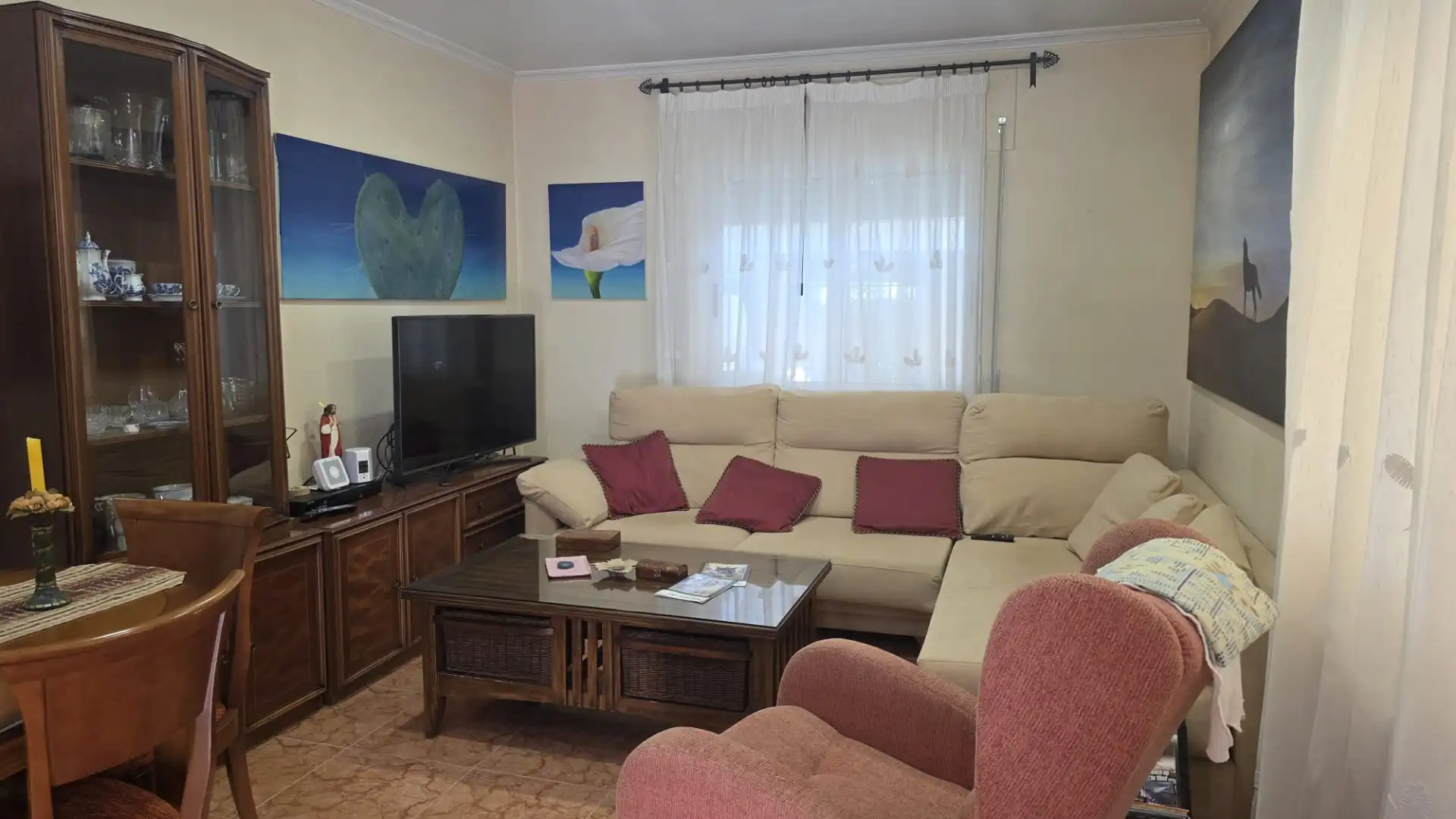 Wohnzimmer von Einfamilien-Reihenhaus zum Verkauf in San Javier mit Klimaanlage, Heizung und Privatgarten