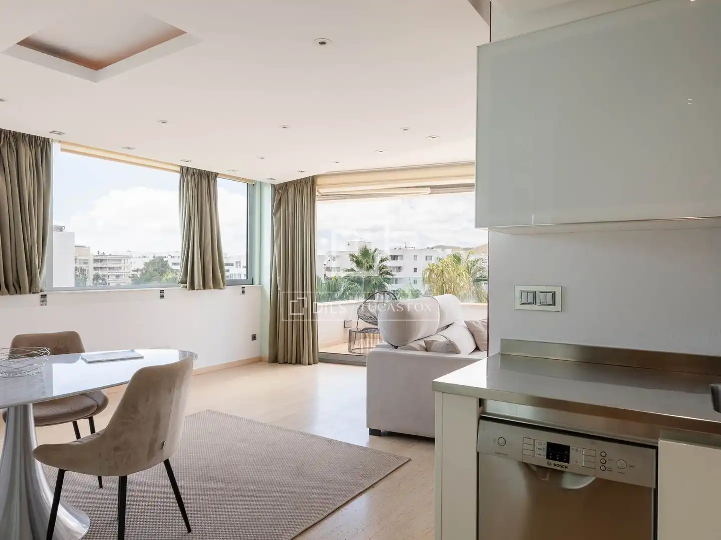 Living room of Flat for sale in Eivissa  with Air Conditioner, Swimming Pool and Furnished