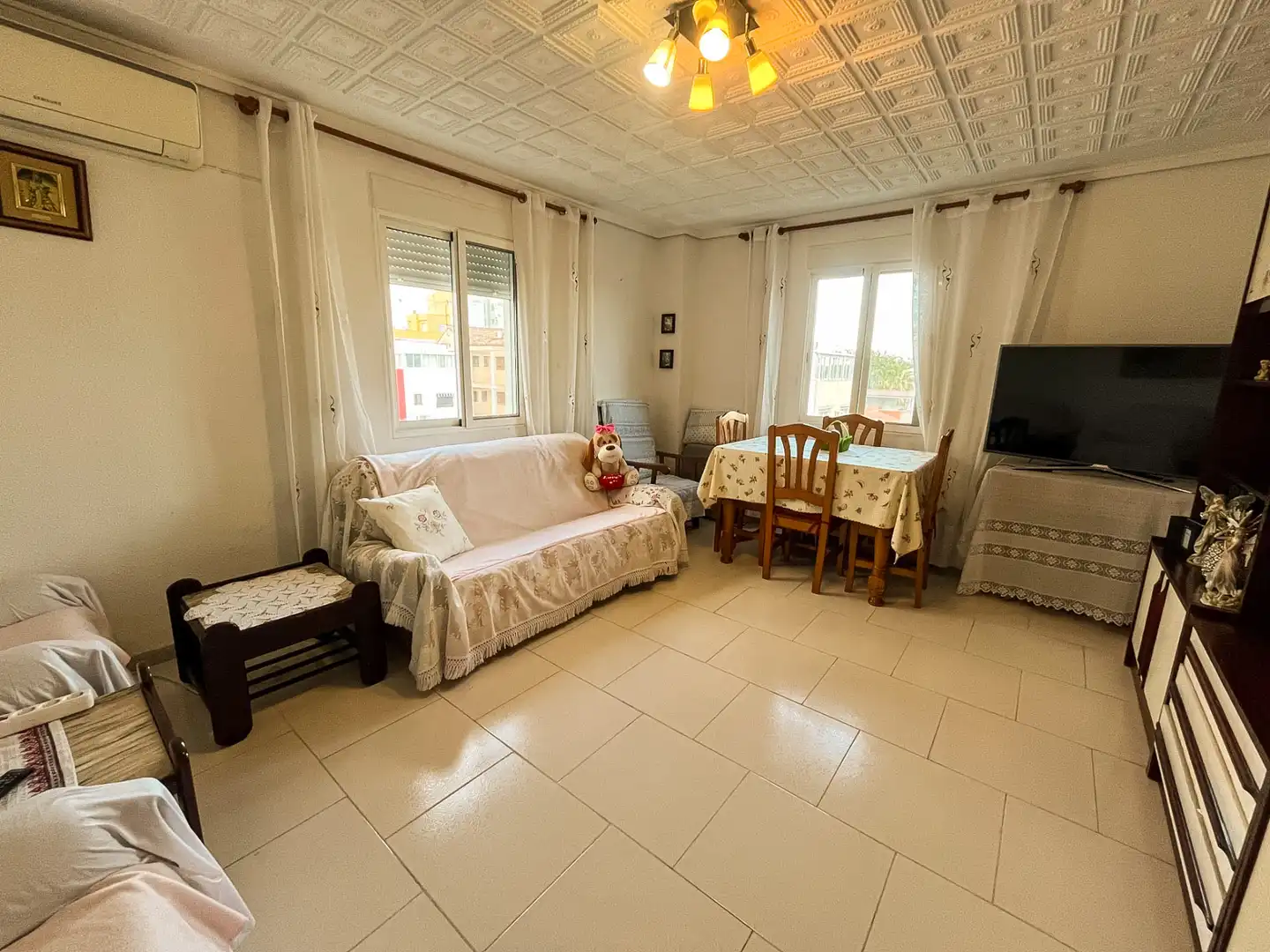 Wohnzimmer von Wohnung zum Verkauf in Sagunto / Sagunt mit Klimaanlage, Heizung und Möbliert