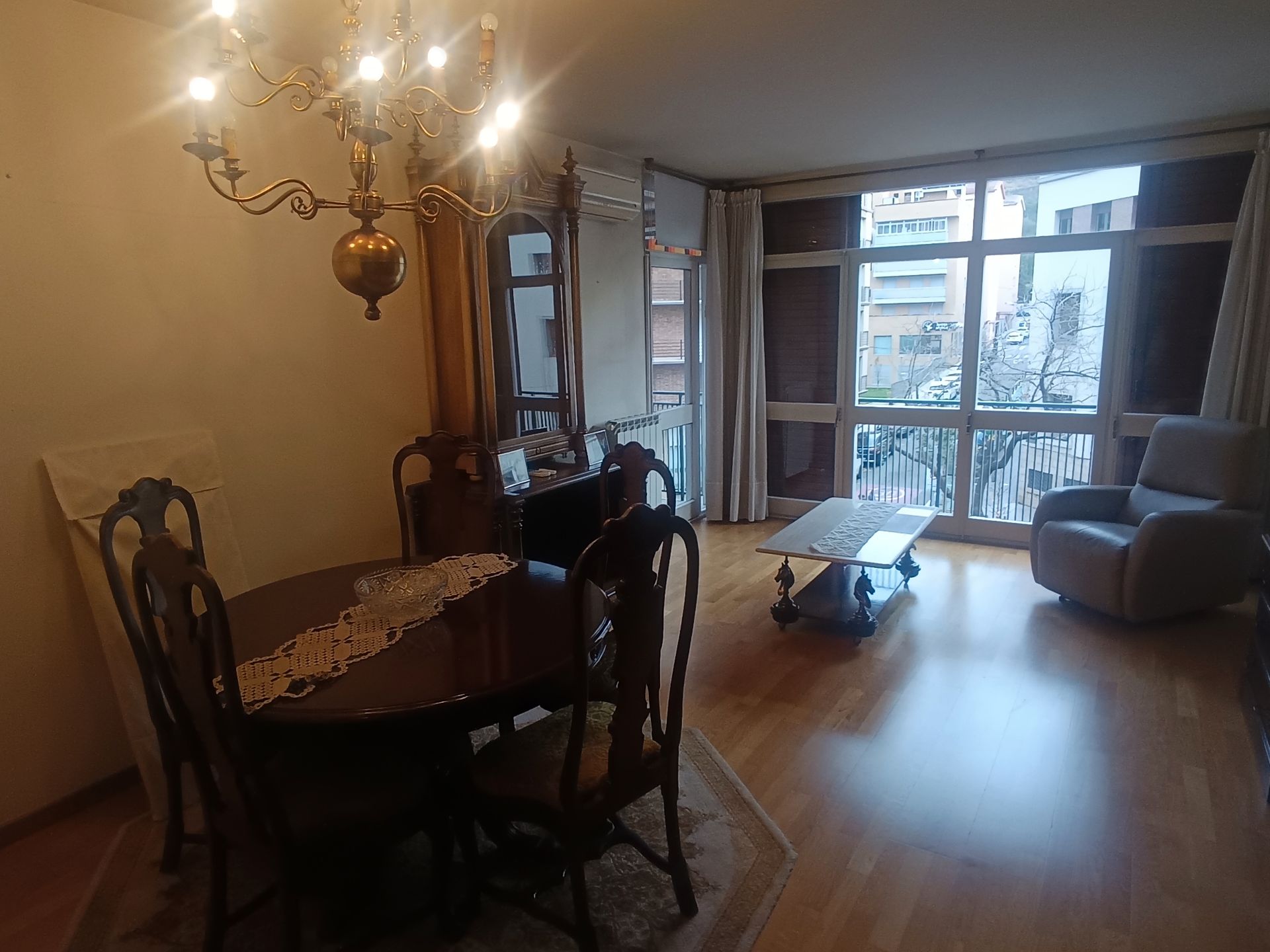 Dining room of Flat for sale in  Lleida Capital  with Air Conditioner, Heating and Parquet flooring
