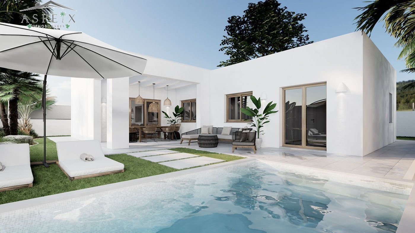 Piscina de Casa o xalet en venda en Aspe amb Jardí privat i Traster
