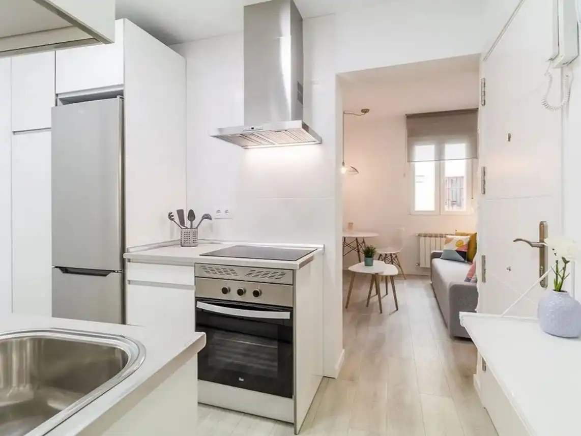 Cuina de Apartament per a compartir en Zamora Capital  amb Aire condicionat i Moblat