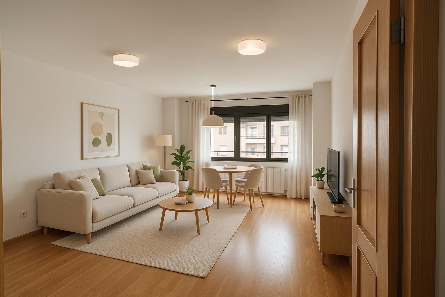 Living room of Flat for sale in Castellón de la Plana / Castelló de la Plana  with Air Conditioner, Parquet flooring and Storage room