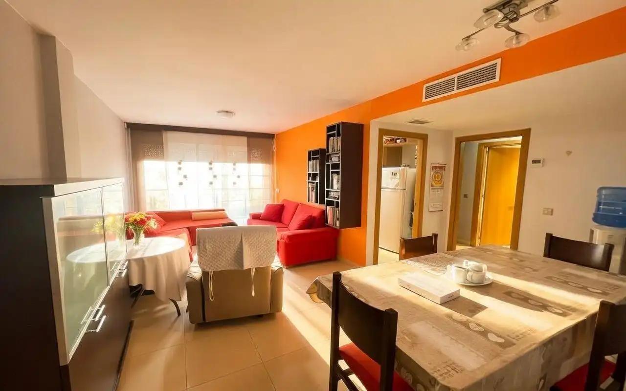 Sala d'estar de Apartament en venda en La Ràpita amb Calefacció, Terrassa i Moblat