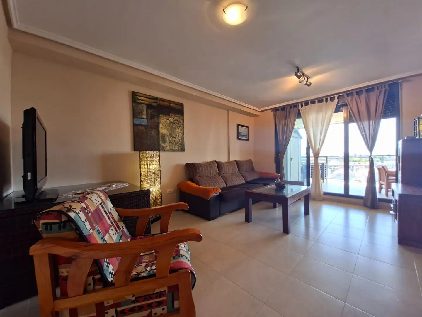 Sala de estar de Apartamento en venta en Oropesa del Mar / Orpesa con Aire acondicionado, Terraza y Amueblado