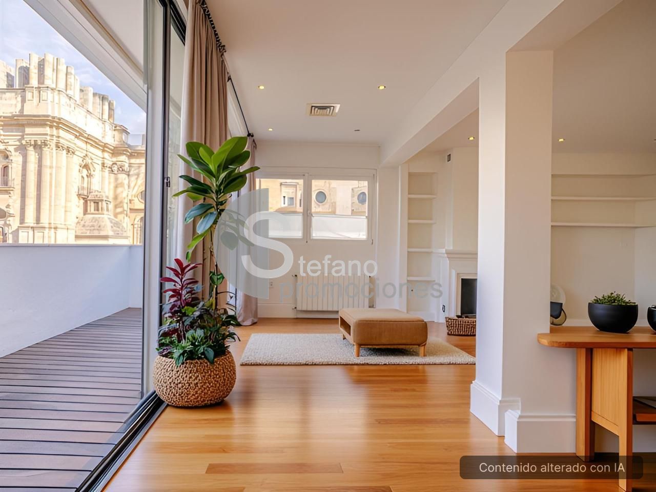 Sala de estar de Ático de alquiler en Málaga Capital con Aire acondicionado, Calefacción y Parquet