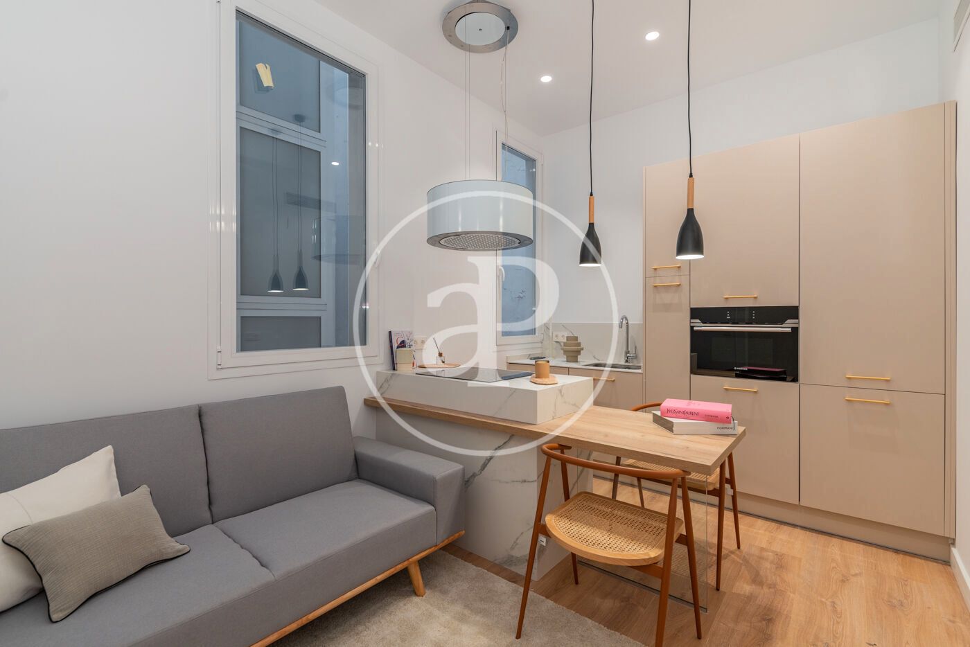 Kitchen of Flat to rent in  Madrid Capital  with Air Conditioner, Heating and Furnished