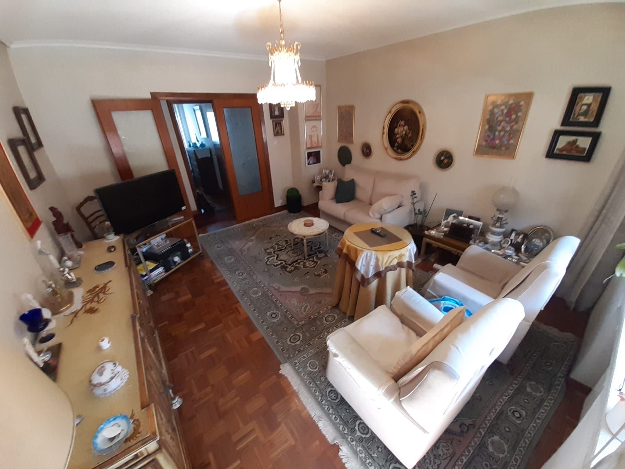 Living room of Flat for sale in Zamora Capital   with Air Conditioner, Heating and Parquet flooring