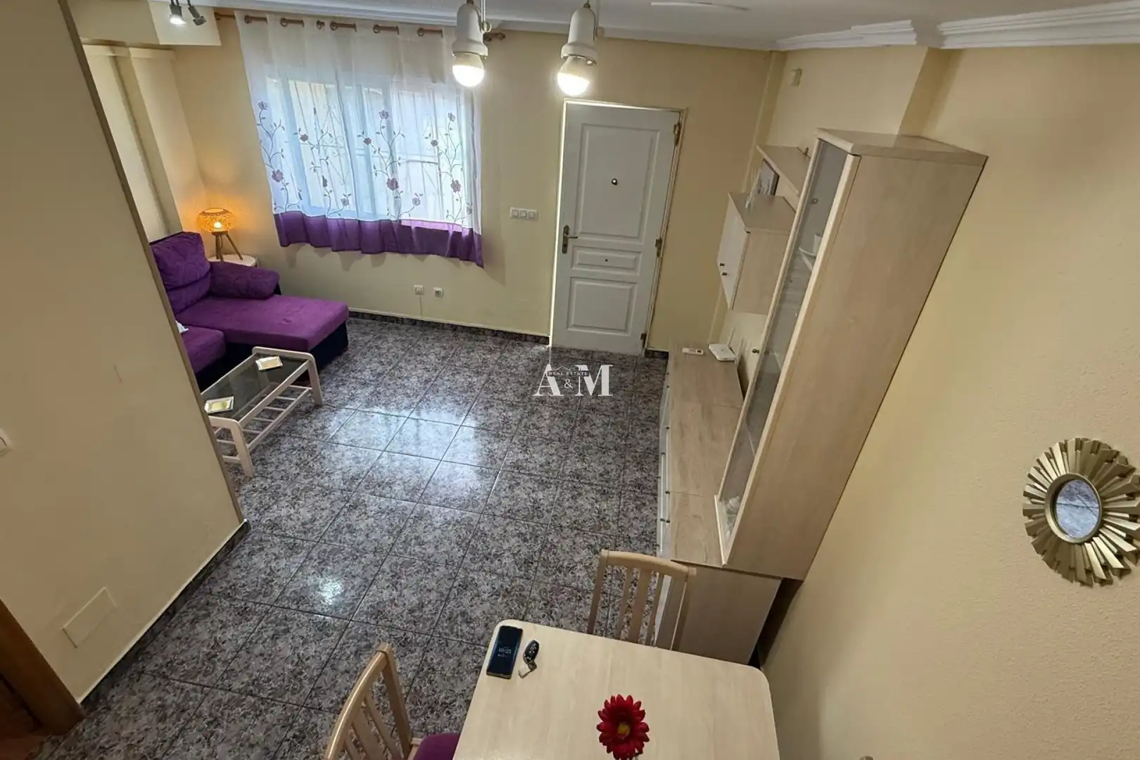 Sala d'estar de Casa adosada de lloguer en San Pedro del Pinatar amb Aire condicionat, Calefacció i Jardí privat