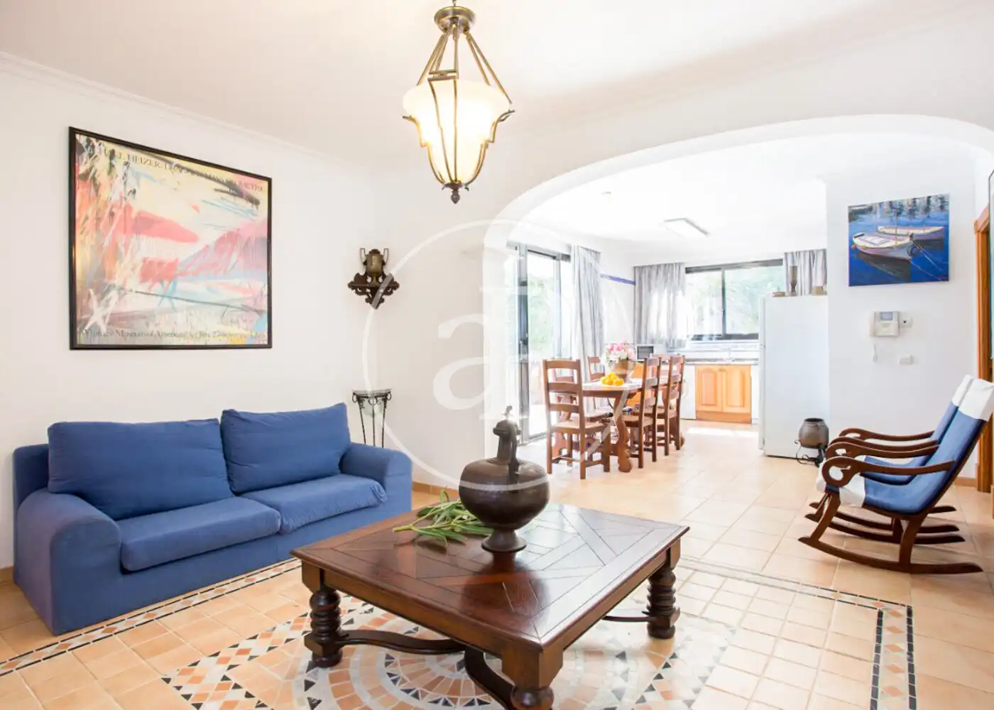 Living room of Houses for rent in Pollença  with Air Conditioner, Private garden and Terrace