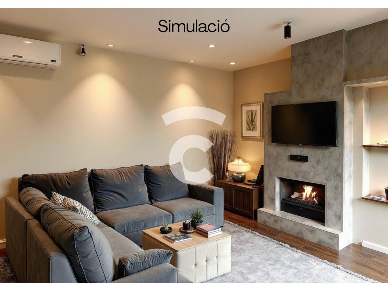 Living room of Flat for sale in Manlleu  with Air Conditioner, Heating and Terrace