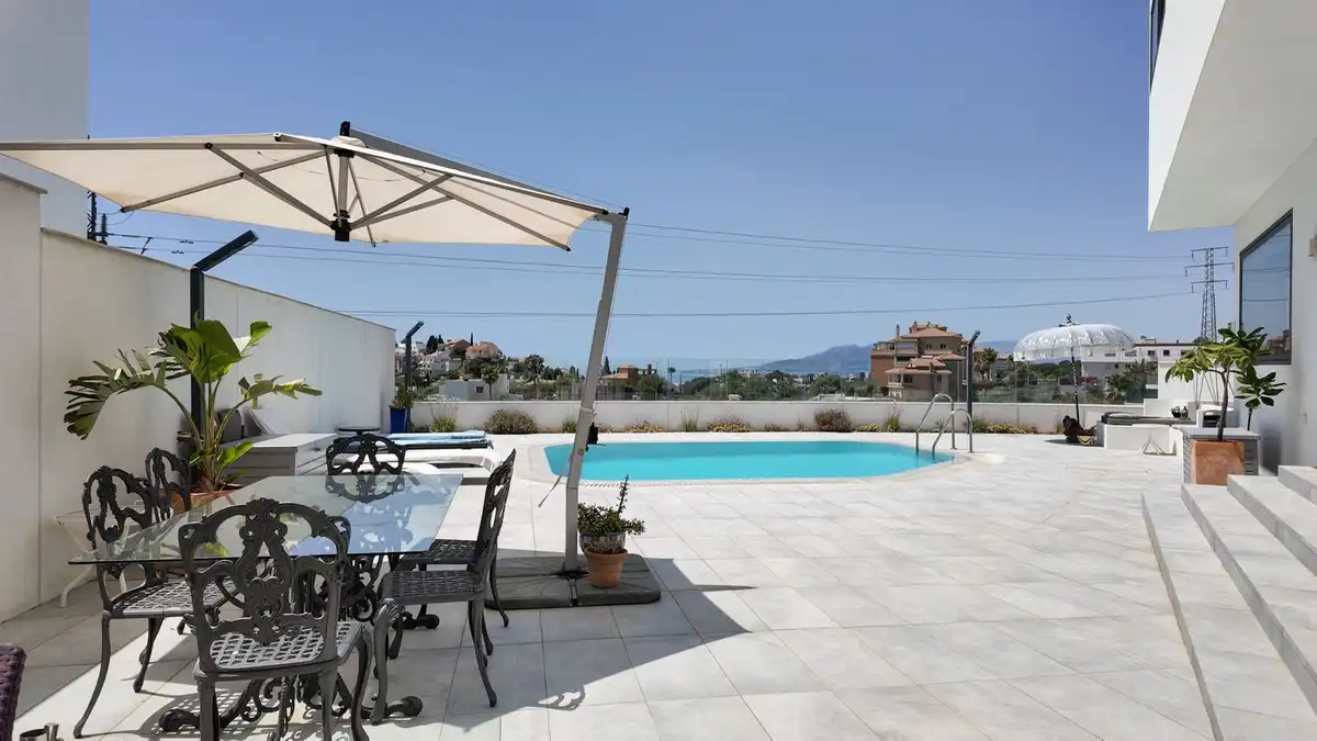 Terraza de Casa o chalet en venta en Málaga con Aire acondicionado, Calefacción y Piscina
