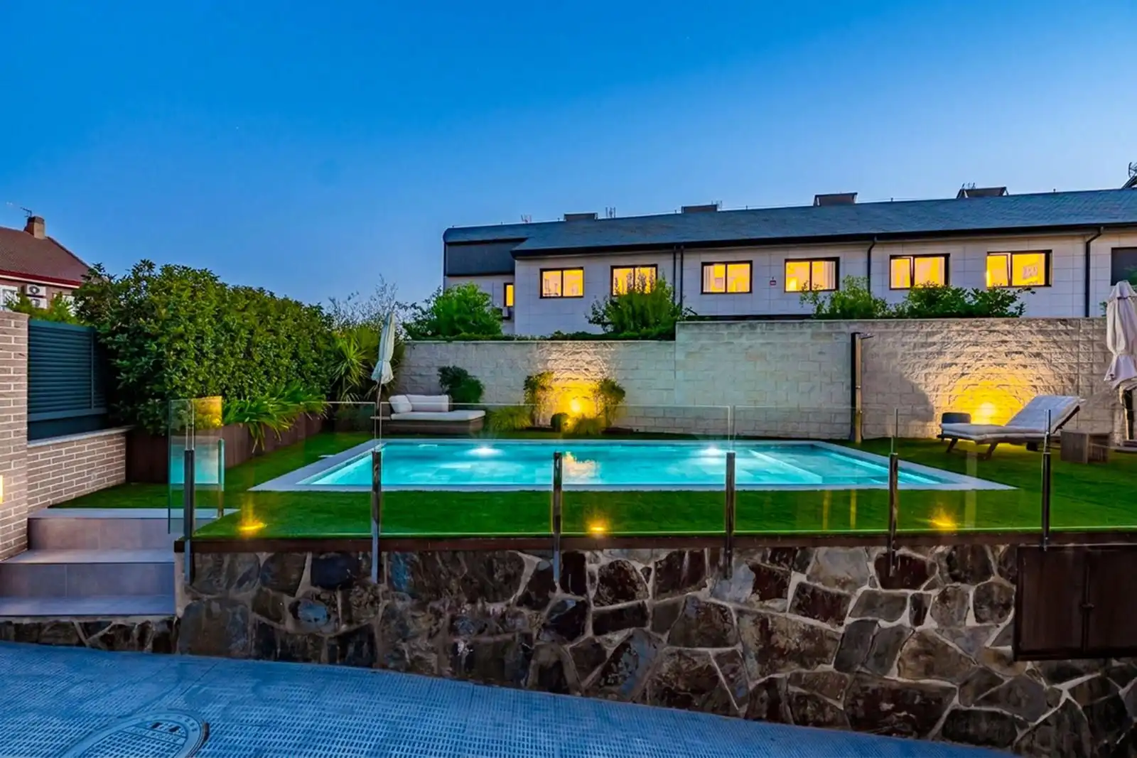 Piscina de Casa adosada en venta en Torrejón de la Calzada con Aire acondicionado, Calefacción y Terraza