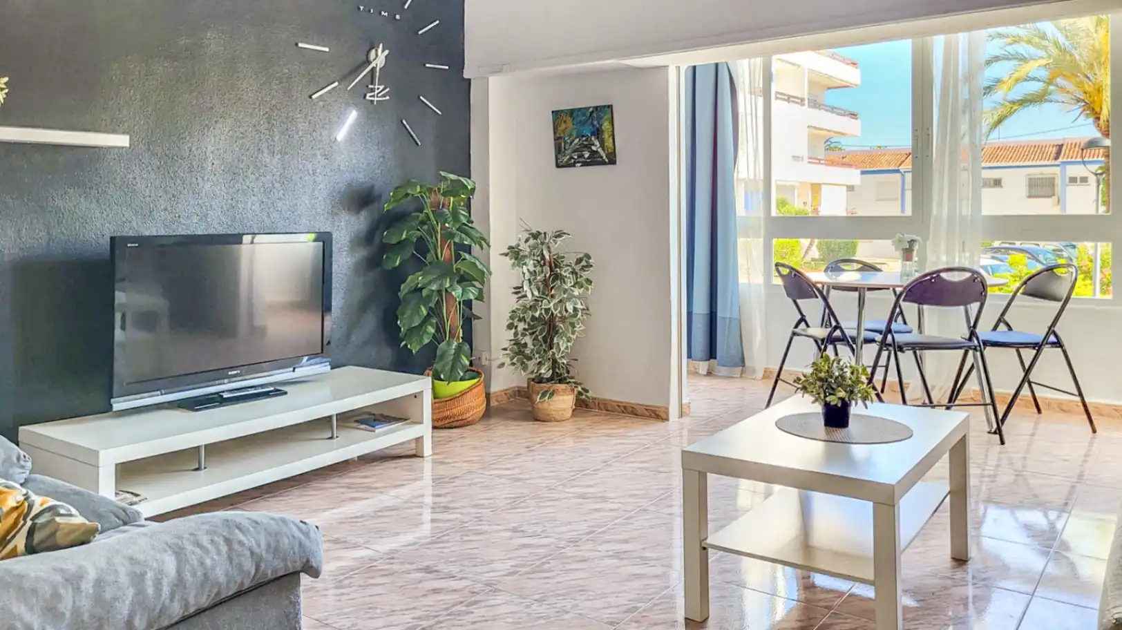 Sala de estar de Apartamento en venta en Dénia con Aire acondicionado, Calefacción y Amueblado