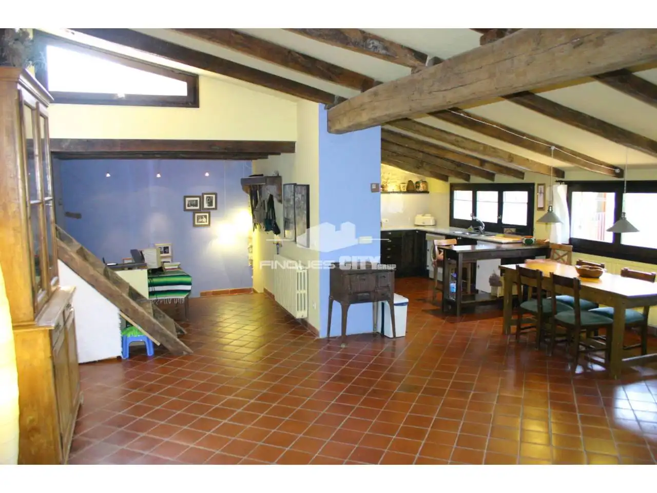 Cuina de Casa o xalet en venda en Mieres (Girona) amb Calefacció i Jardí privat