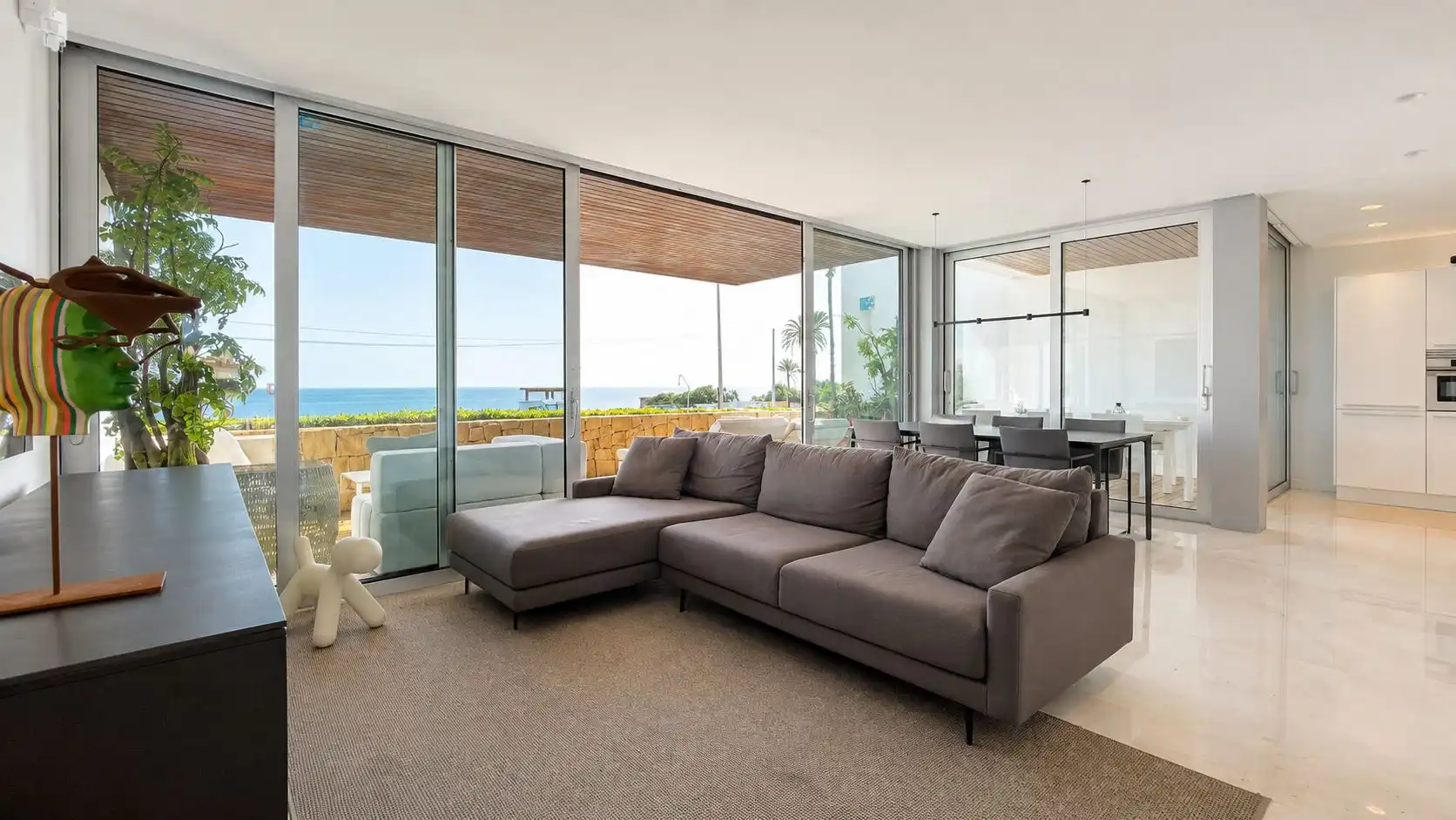 Sala de estar de Apartamento de alquiler en Jávea / Xàbia con Aire acondicionado, Calefacción y Terraza