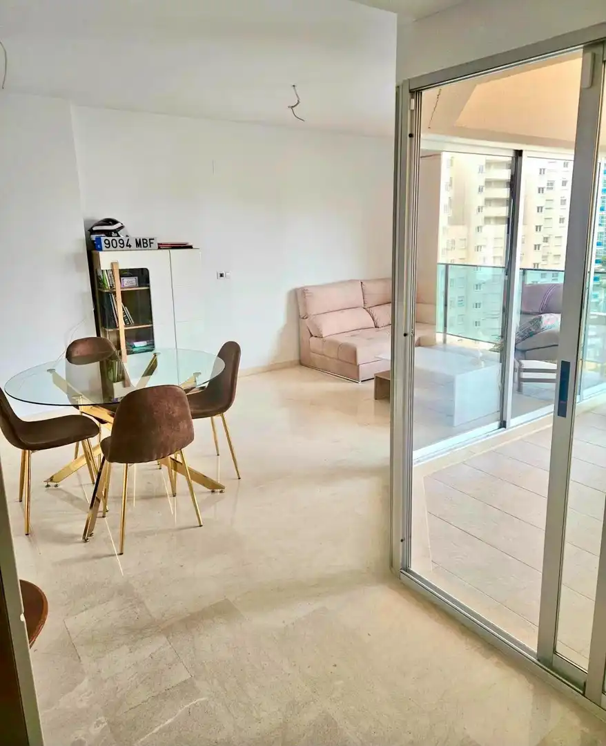 Living room of Flat for sale in Villajoyosa / La Vila Joiosa  with Air Conditioner, Private garden and Terrace