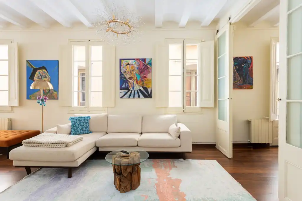 Wohnzimmer von Wohnungen zum Verkauf in Barcelona mit Heizung, Abstellraum und Balkon
