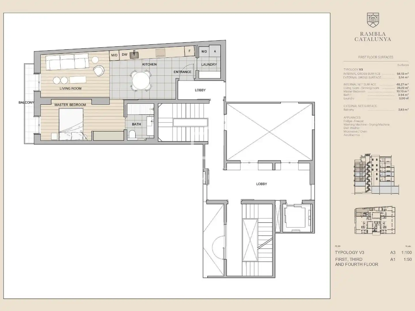 Flat for sale in Barcelona  with Air Conditioner, Heating and Parquet flooring