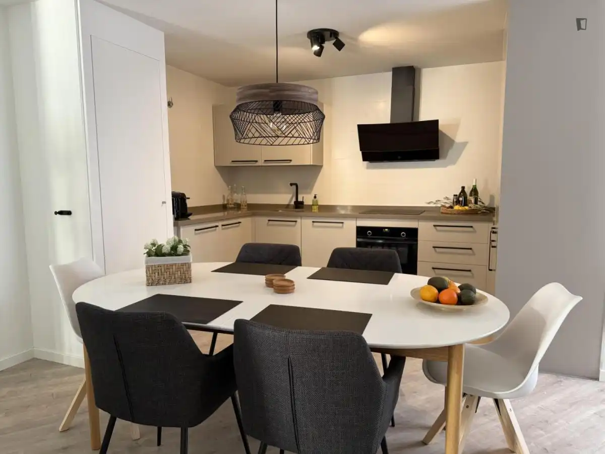 Cuina de Apartament de lloguer en Málaga amb Aire condicionat, Calefacció i Moblat