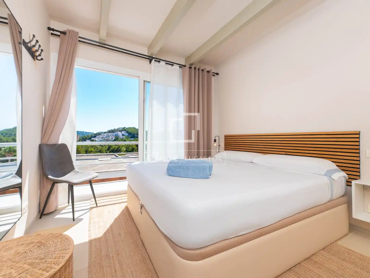Schlafzimmer von Haus oder Chalet zum Verkauf in Santa Eulària des Riu mit Klimaanlage, Heizung und Terrasse