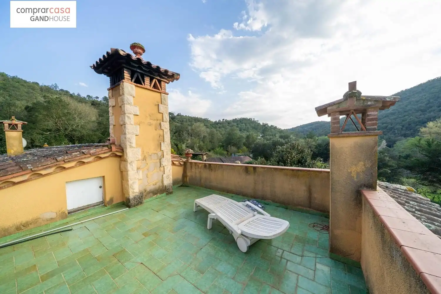 Terraza de Finca rústica en venta en Caldes de Malavella con Aire acondicionado, Calefacción y Jardín privado