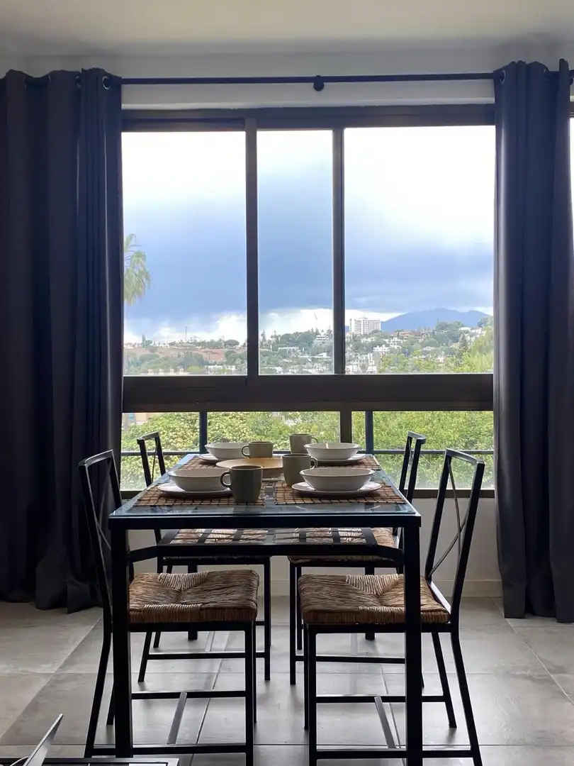 Dining room of Apartments for rent in Marbella  with Air Conditioner and Community pool