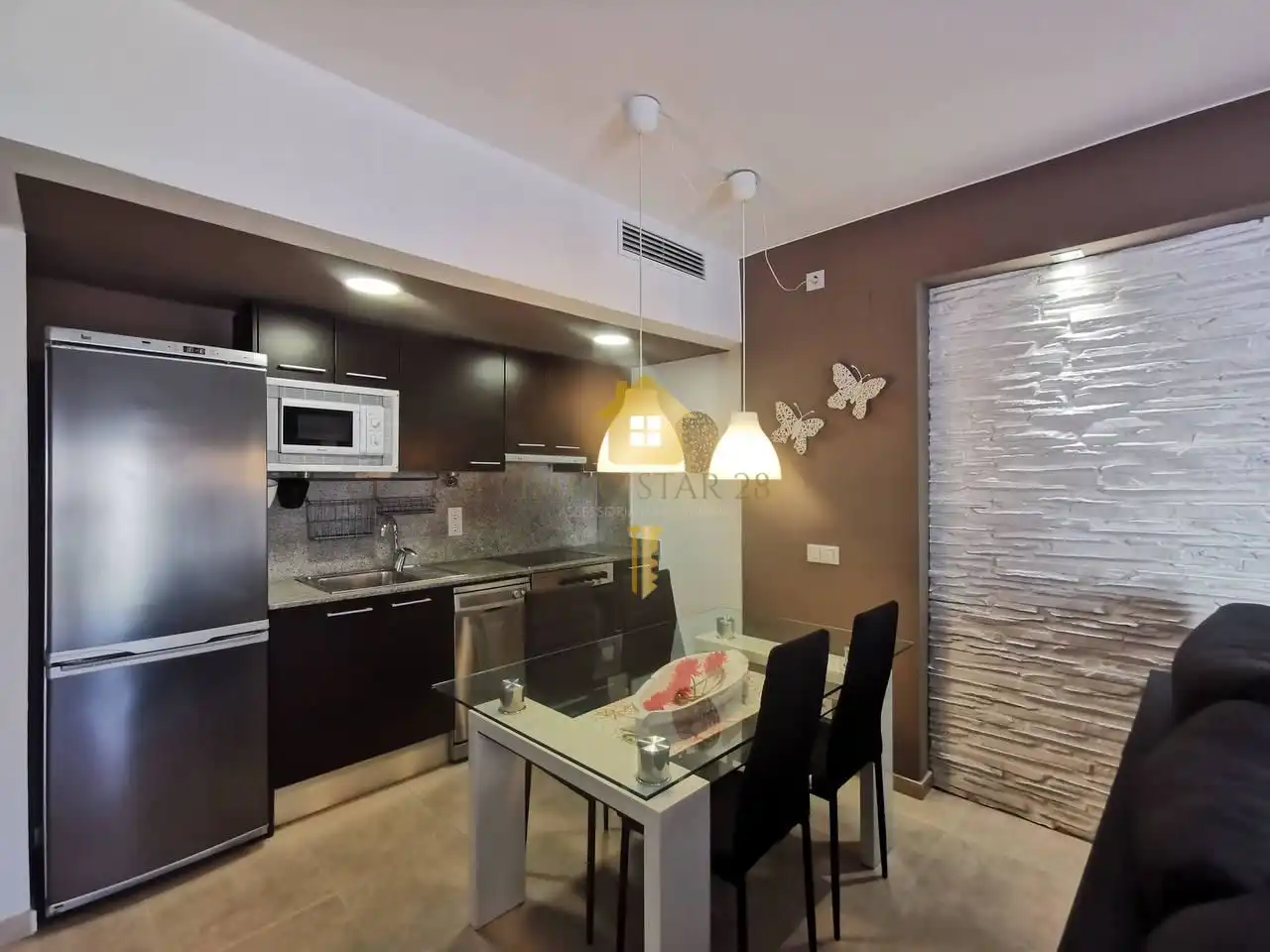 Cocina de Piso de alquiler en Roses con Aire acondicionado, Terraza y Trastero
