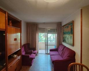 Living room of Flat for sale in  Barcelona Capital  with Furnished, Balcony and Alarm