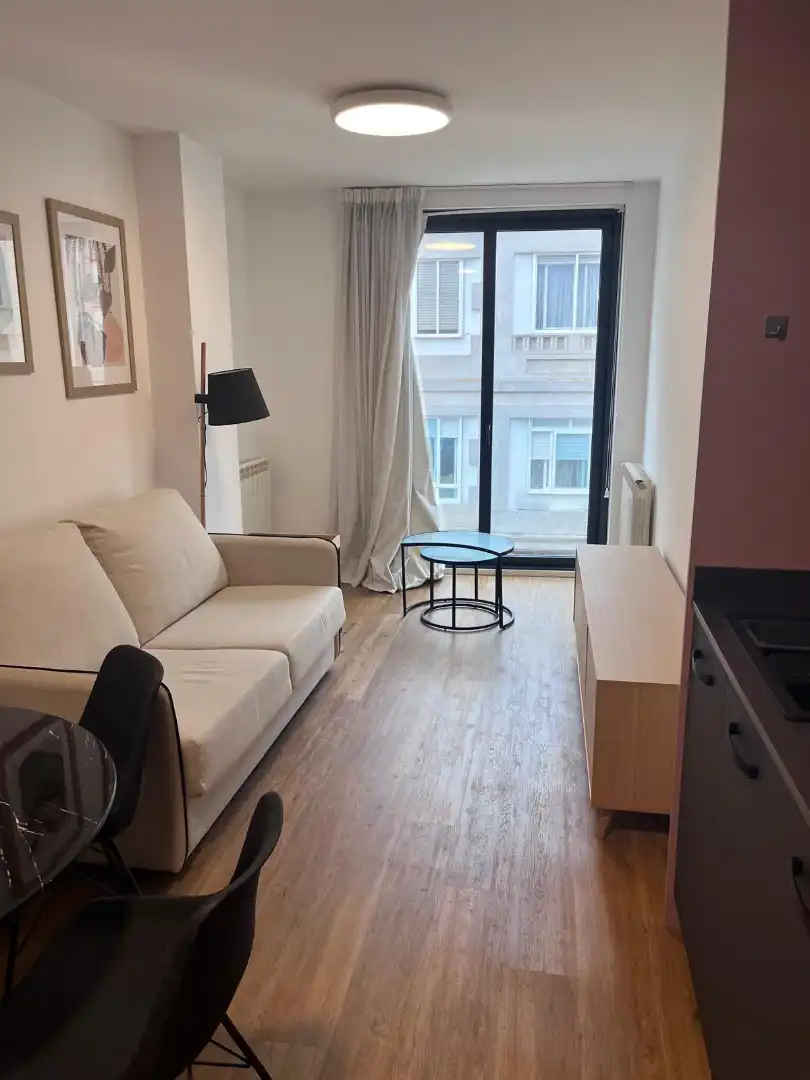 Wohnzimmer von Wohnung zur Miete in Vigo  mit Heizung, Parkett und Terrasse