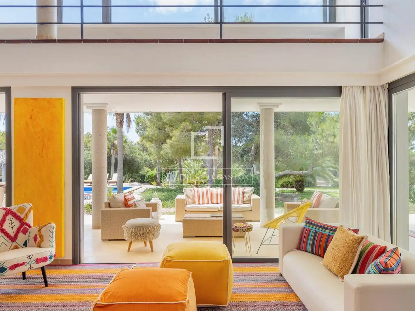 Sala de estar de Casa o chalet de alquiler en Formentera con Aire acondicionado, Jardín privado y Terraza