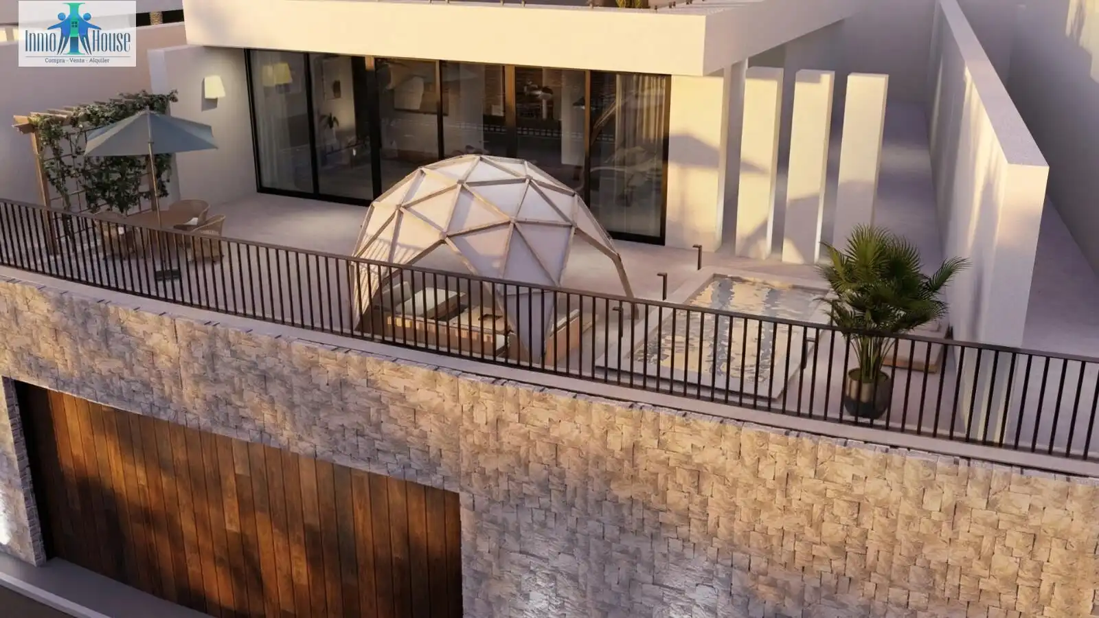 Terraza de Casa o chalet en venta en Chinchilla de Monte-Aragón con Trastero, Piscina y Jacuzzi