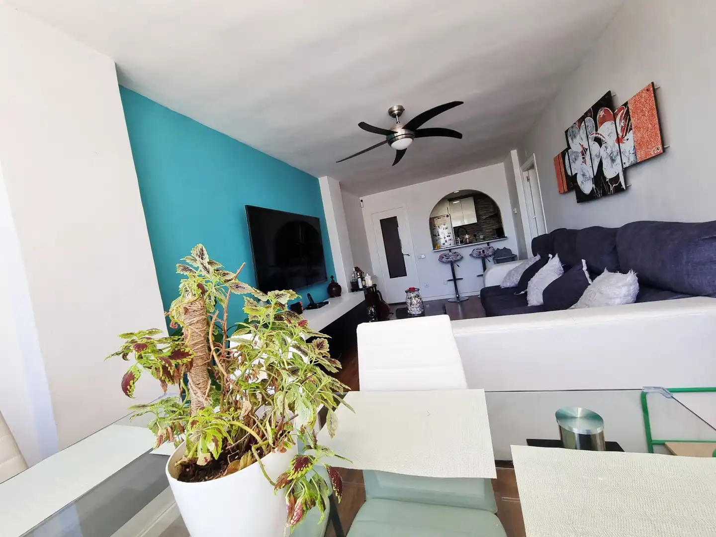Wohnzimmer von Wohnung zum Verkauf in Fuenlabrada mit Klimaanlage, Heizung und Terrasse