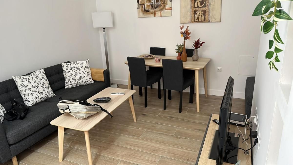 Living room of Apartment to rent in  Cádiz Capital  with Air Conditioner, Heating and Furnished