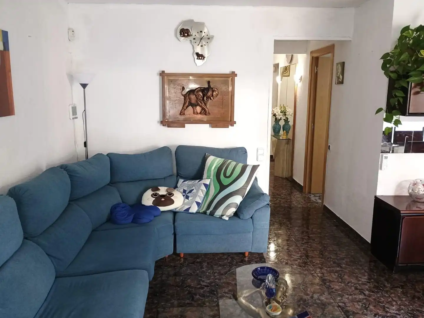 Wohnzimmer von Wohnung zum Verkauf in Vilanova i la Geltrú mit Klimaanlage, Terrasse und Möbliert