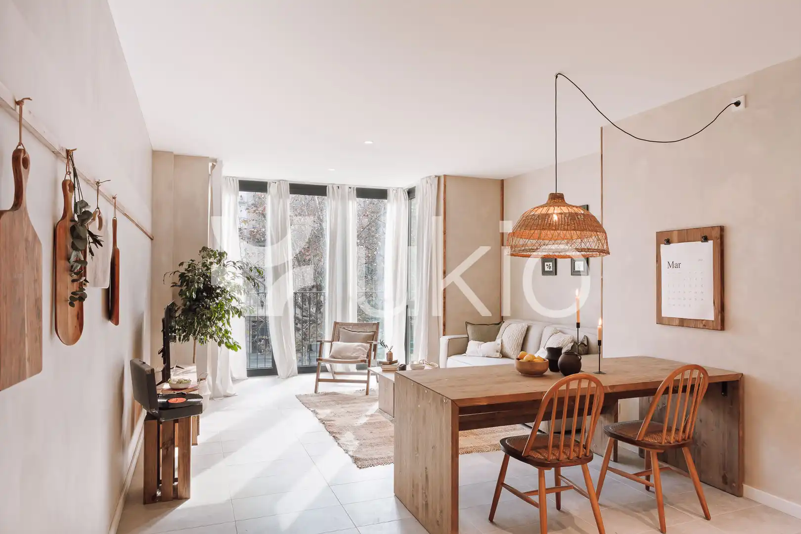 Wohnzimmer von Wohnungen zur Miete in Barcelona mit Klimaanlage, Heizung und Terrasse