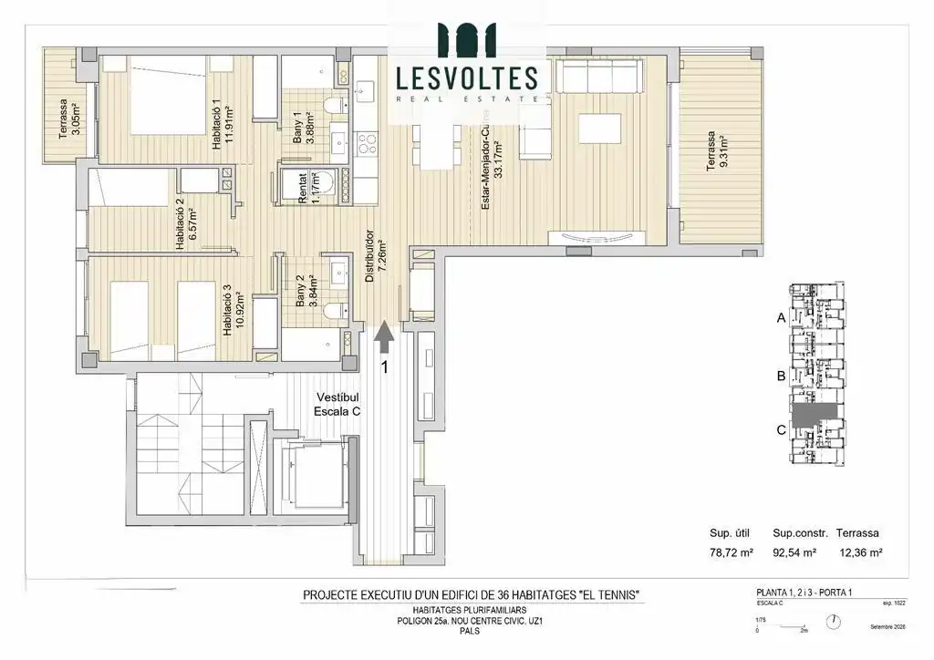Piso con terraza en venta en Polígon 25a NOU CENTRE CÍVIC S/N, imagen 25