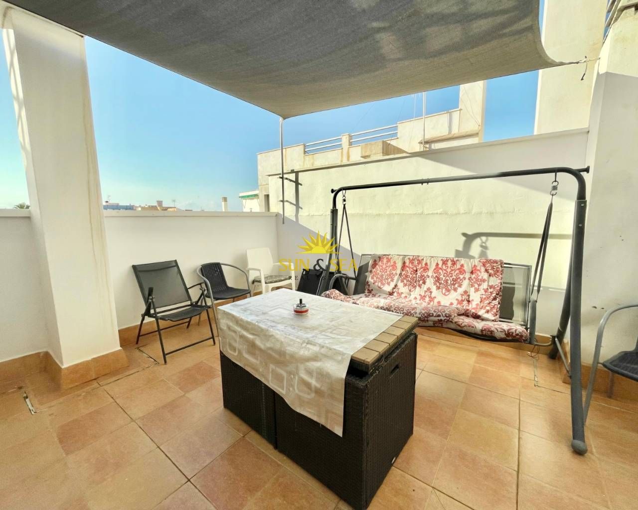 Terrassa de Estudi de lloguer en Los Alcázares amb Calefacció, Terrassa i Moblat