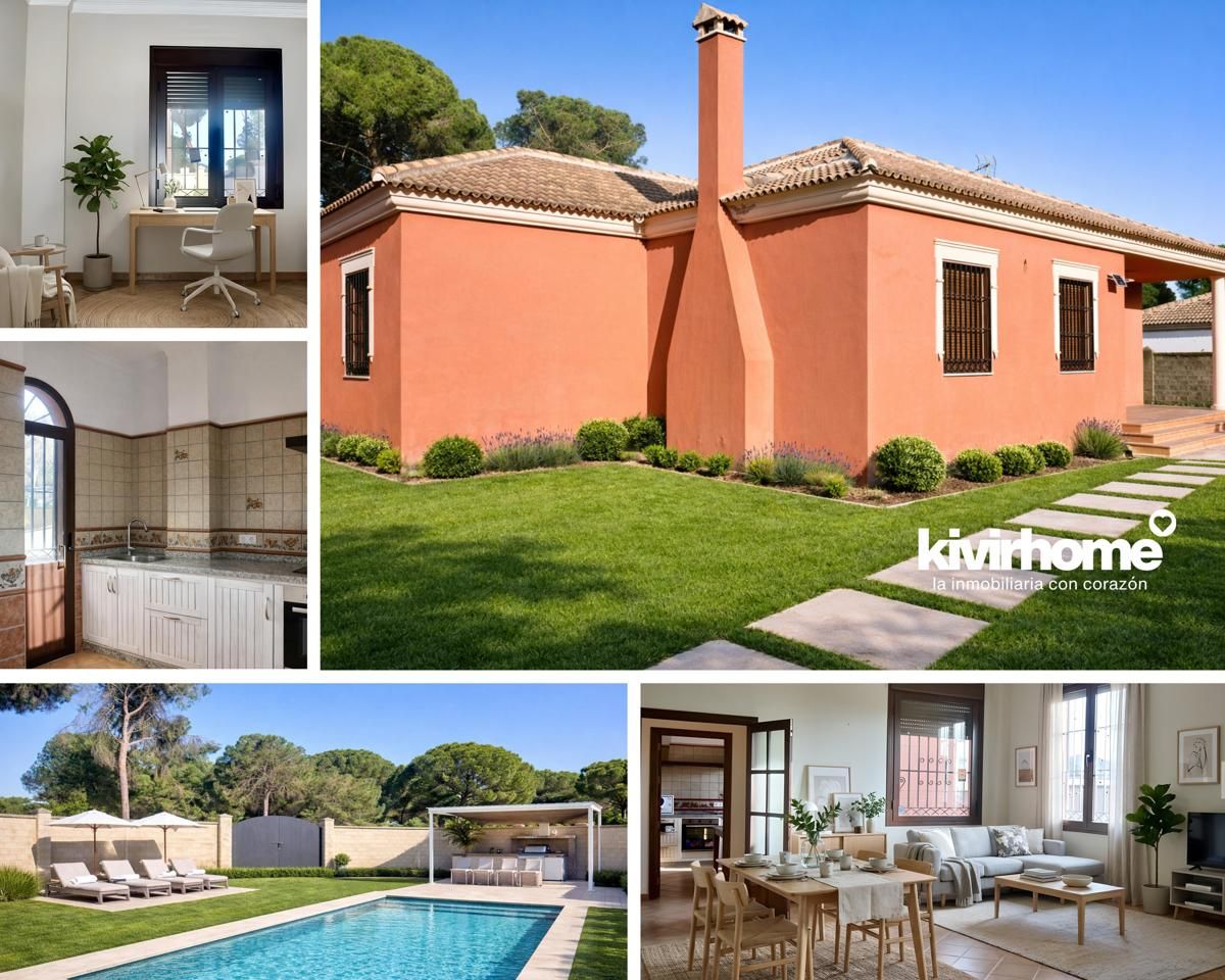 Exterior view of House or chalet for sale in Hinojos  with Private garden and Furnished