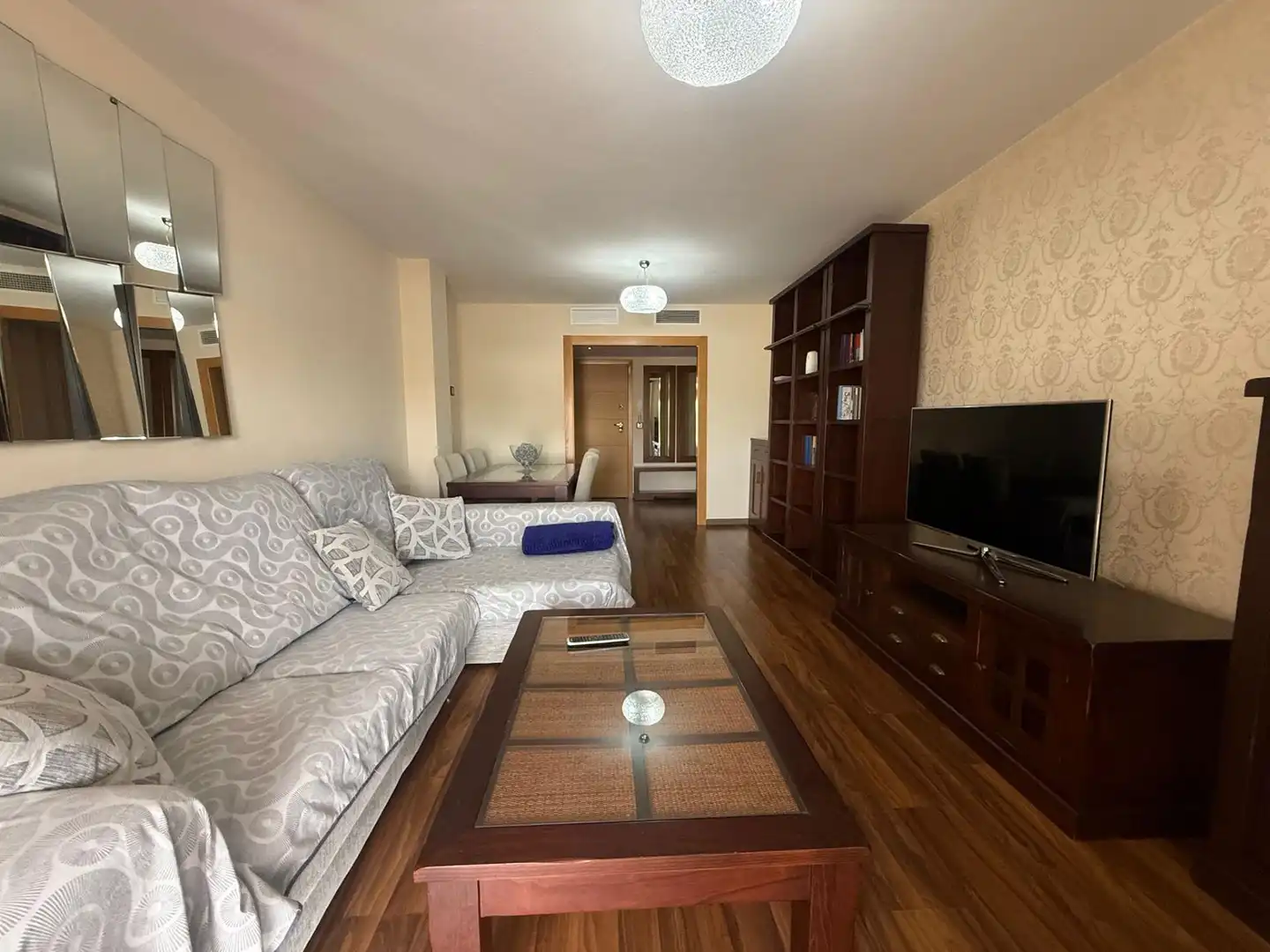 Wohnzimmer von Wohnung zur Miete in Águilas mit Klimaanlage, Parkett und Terrasse