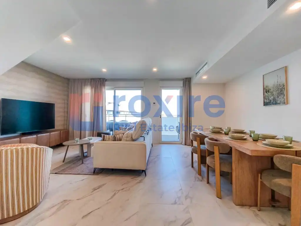 Sala d'estar de Dúplex de lloguer en Eivissa amb Aire condicionat, Calefacció i Terrassa