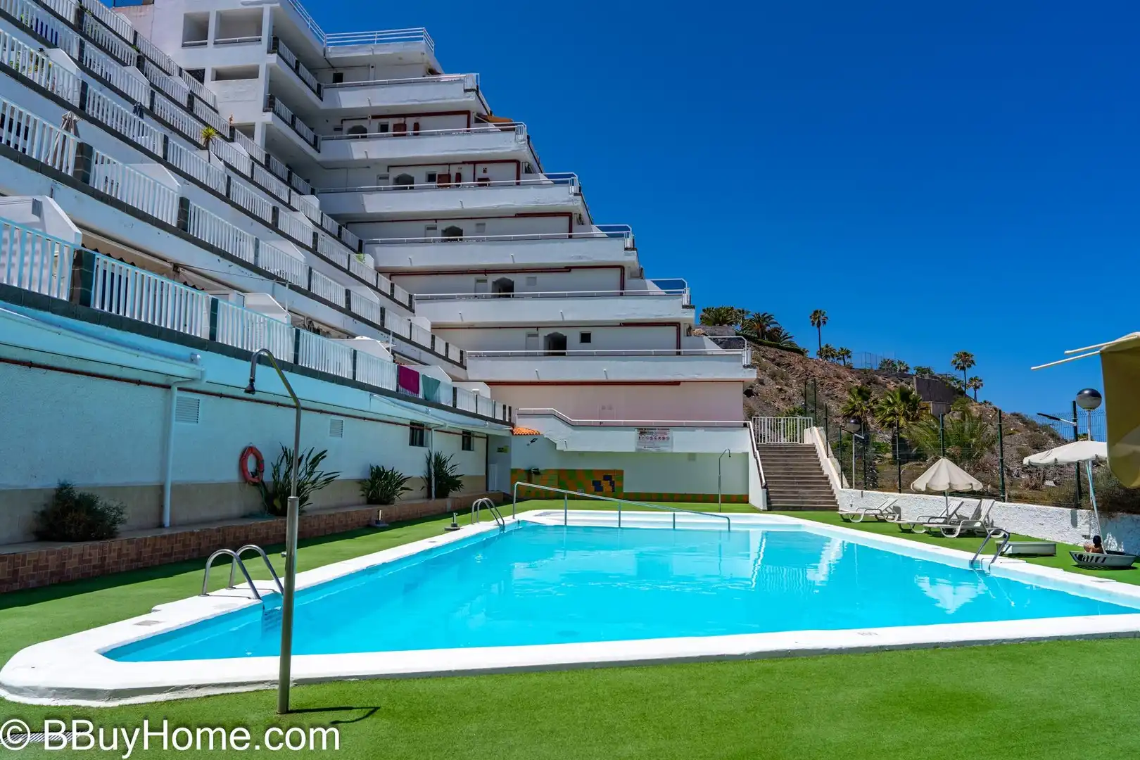 Schwimmbecken von Wohnungen zur Miete in Mogán mit Klimaanlage, Terrasse und Möbliert